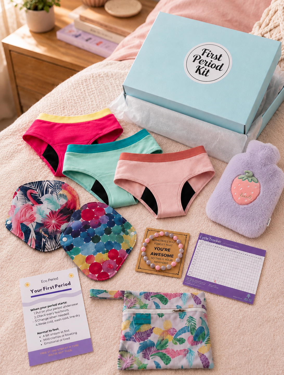 What to Put in a First Period Kit (Complete Checklist) - Eco Period Australia