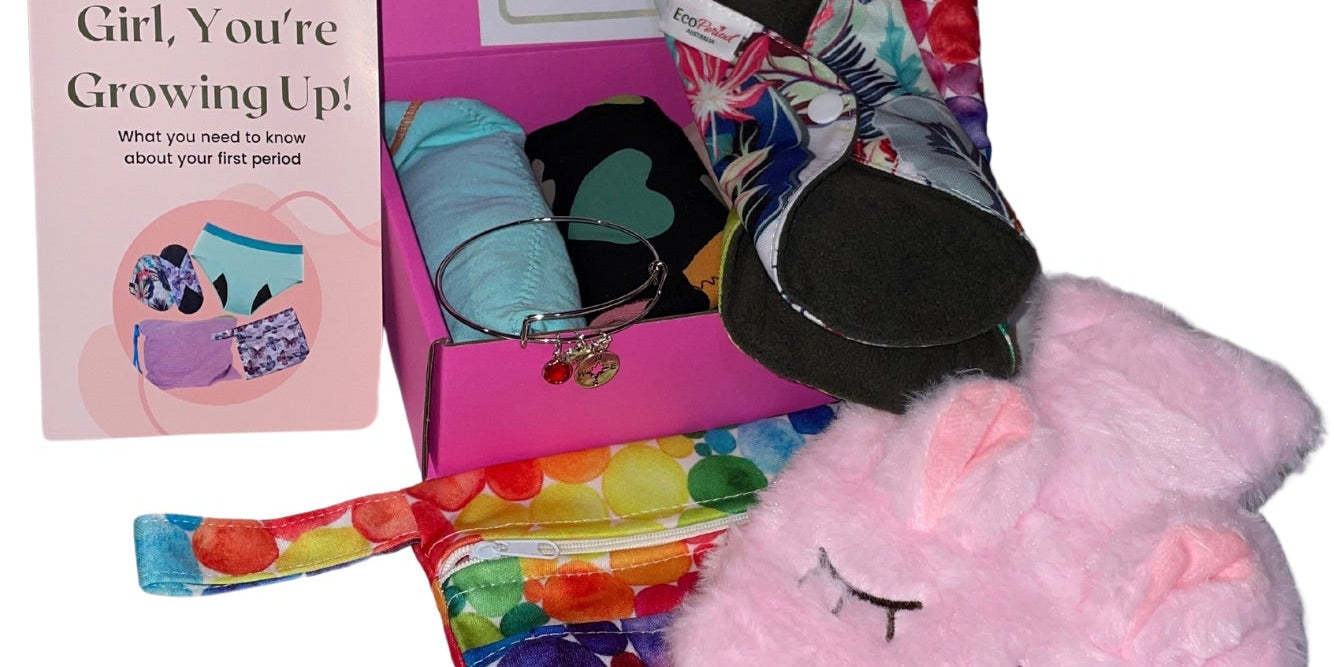 Zero Waste First Period Kits for Teen Girls | Period Underwear and Cloth Pads
