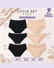 Cycle Set 6 Pack | Orgaknix Period Underwear - Underwear