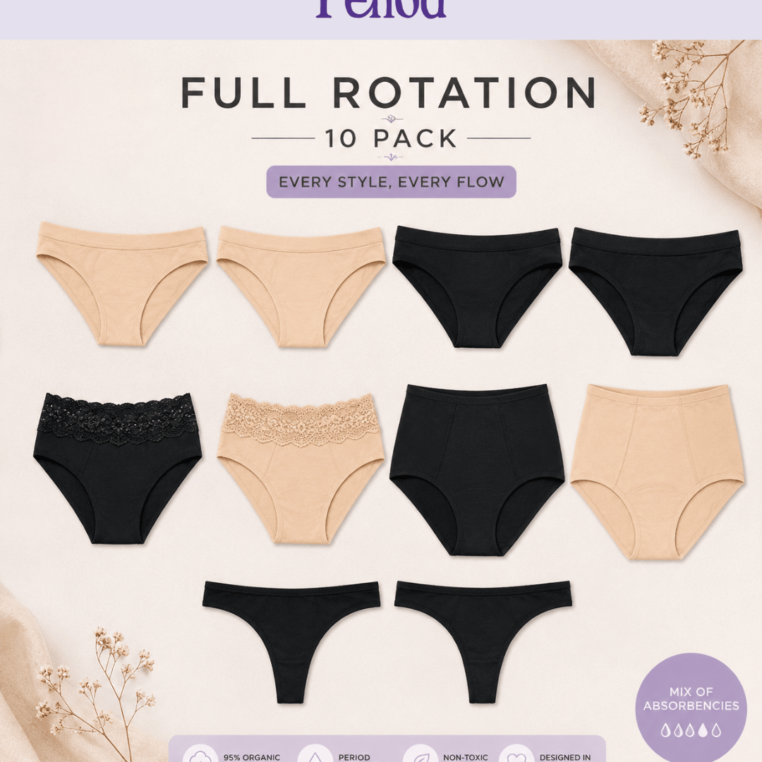 Full Rotation 10 Pack | Orgaknix Period Underwear - Underwear