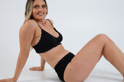 Invisi Seamfree Period Undies - Black French Midi