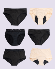 Super Cycle Saver Pack | 6 Pairs Period Underwear - Underwear