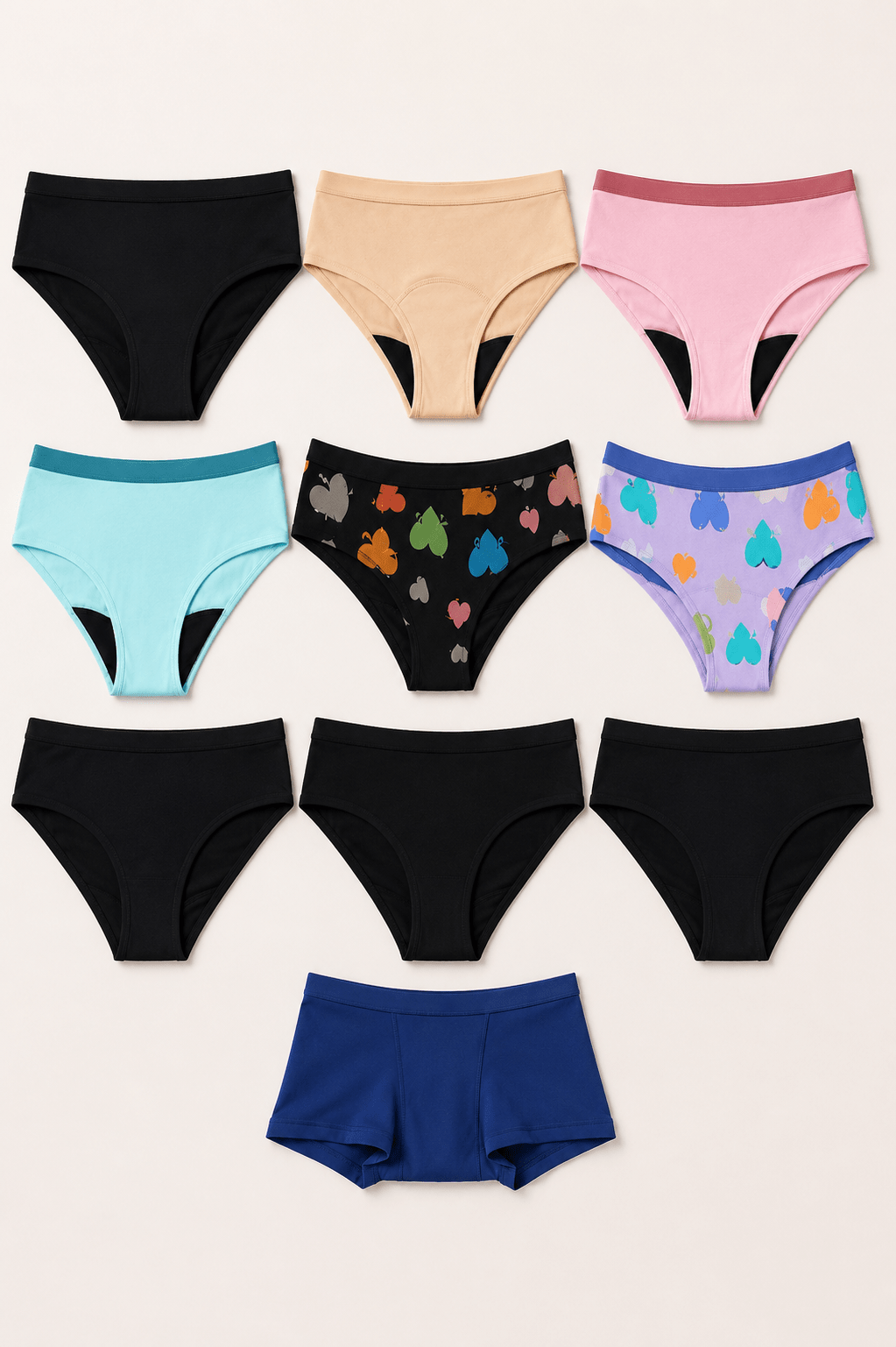 Teen Complete Cycle Pack | 10 Piece Undies + Swim Bundle - Teen Underwear