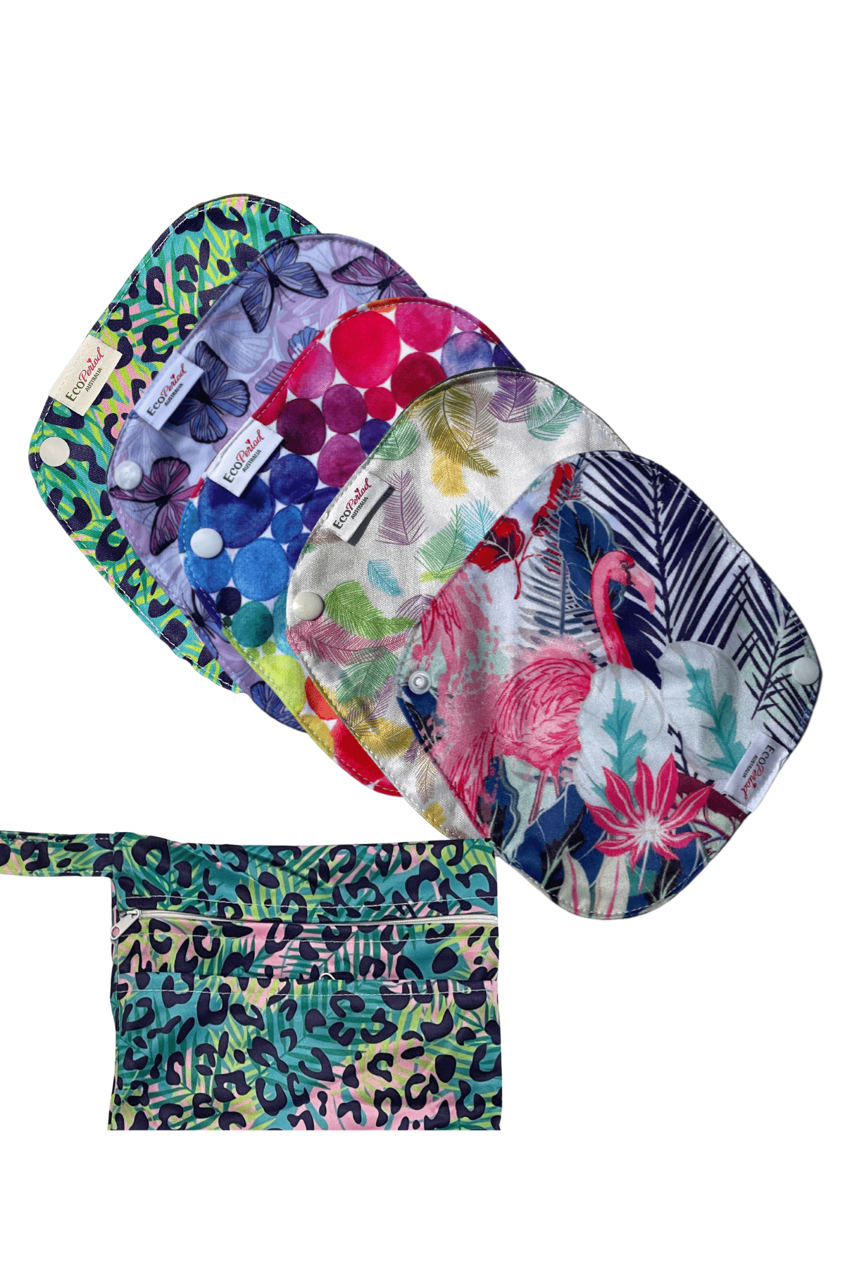 Eco Liner Pack - (5 small eco pads and wet bag) - Feminine Pads &amp; Protectors